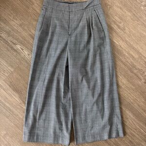 Plaid Wide Leg Pants